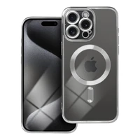ELECTRO MAG COVER dėklas telefonui suderinamas su Magnetiniu IPHONE 15 Pro sidabrinis