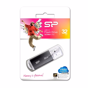 Silicon Power Ultima U02 USB atmintukas 32 GB USB A tipo 2.0 Juoda