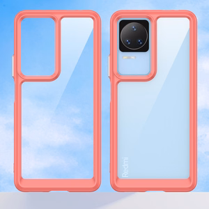 Чехол Outer Space для Xiaomi Poco F4 5G с гибкой рамкой красный