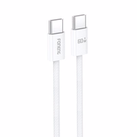 Foneng Kabelis X110 - Type-C į Type-C - PD 60W 3A 1,2 m baltas