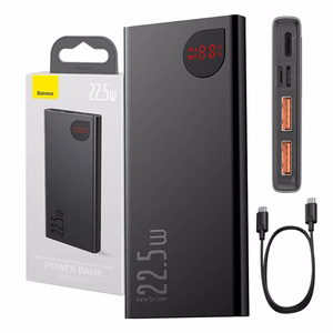 Išorinė baterija Power Bank Baseus Adaman 22.5W 10000mAh juoda PPAD070001