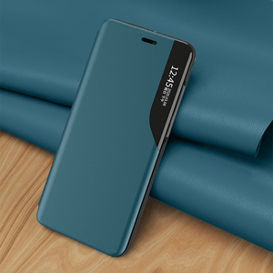 Eco Leather View Case eleganti knygos tipo dėklas su stovu iPhone 13 Pro Max violetinis