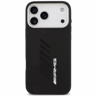 AMG silikoninis Oversize Rhombs MagSafe dėklas iPhone 17 Pro Max - juodas