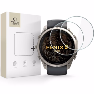 Tech-Protect Glass Fit+ grūdinto stiklo apsauga, skirta Garmin Fenix 9 Pro 51 mm, 2 vnt.