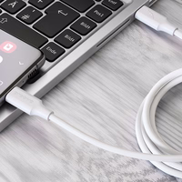 Proove laidas Striped Silikoninis USB-C - USB-C 1m 60W baltas