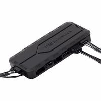 Ventiliatorių valdymo blokas kompiuteriui Darkflash RC2 RGB PWM + nuotolinio valdymo pultelis (juodas)