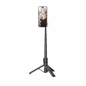 Tech-Protect L06S Bluetooth magnetic selfie stick with MagSafe, remote control, tripod up to 82cm and 360 head - black