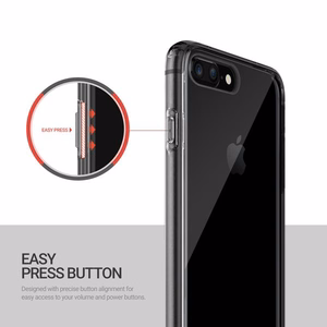 Obliq Naked Shield dėklas, skirtas iPhone 8 Plus / 7 Plus, dūminės juodos spalvos