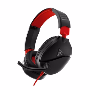 Raudonos ir juodos laidinės ausinės su mikrofonu Turtle Beach Recon 70N, 3,5 mm jungtis