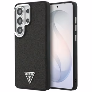 Guess case for Samsung S26 Ultra GUHMS26LPFGTSCMK (Fixed Glitter Triangle MagSafe) black