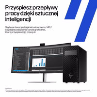 HP Z2 Tower G1i Intel Core Ultra 7 265 32 GB DDR5-SDRAM 1 TB SSD NVIDIA RTX A1000 Windows 11 Pro AI darbo stotis, AI PC Juodas