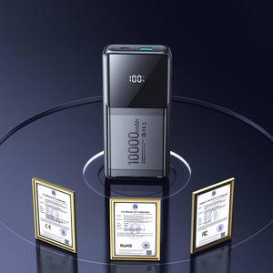 Joyroom JR-PBF19 22.5W 10000mAh išorinė baterija su dviem įmontuotais kabeliais - juoda