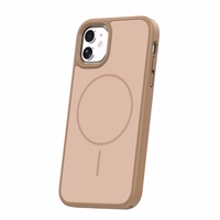 Frame Thin Mag dėklas for iPhone 11 rudas