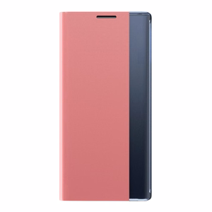 Sleep Case knygos tipo dėklas su išmaniu langu iPhone 13 mini rožinis