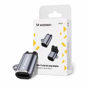 Wozinsky WAYGS1 USB-C adapteris Garmin išmaniajam laikrodžiui - pilkas
