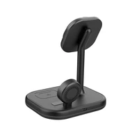 Tech-Protect QI15W-A27 3-in-1 indukcinis įkroviklis su MagSafe stovu išmaniajam telefonui / Apple Watch / AirPods - juodas