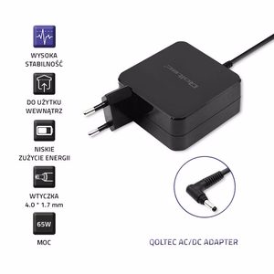 Qoltec 51751 maitinimo adapteris nešiojamajam kompiuteriui Huawei 65W | 19V | 3.42A | 4.0*1.7