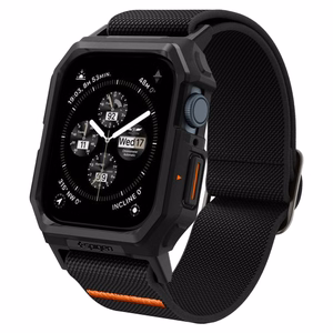 Spigen Lite Fit Pro dėklas laikrodžiui Apple Watch 4/5/6/7/8/9/SE (44/45 mm) - matinis juodas