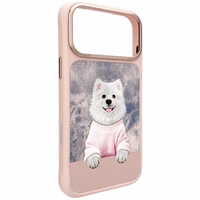 Nimmy Gentle Pets Series Dog MagSafe dėklas iPhone 17 Pro rožinis