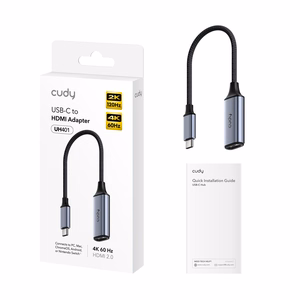 USB графический адаптер Cudy UH401 серый, серебристый