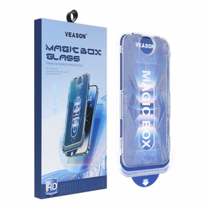 6D Pro Veason lengvai montuojamas stiklas + aplikatorius - Iphone 13 Pro / 14 juodas