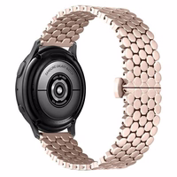 Beline dirželis Watch 20mm Metal Honeycomb rožinis-auksinis box