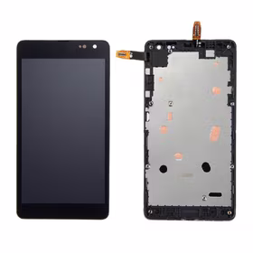 Ekranas Microsoft (Nokia) Lumia 535 su lietimui jautriu stikliuku ir rėmeliu Black originalus 2S (used Grade A)