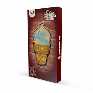 RETRO metalinė iškaba LED Ice Cream Forever Light