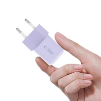"Tech-Protect" NCM25 USB-C PD 25 W sieninis įkroviklis - violetinės spalvos