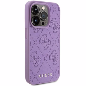GUESS case for IPHONE 15 Pro Max GUHCP15XP4EPMU (Quilted 4G Classic) light purple