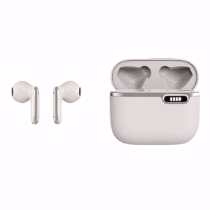 ART belaidės ausinės Bluetooth TWS + docking stotis Type C AP-TW-B4W balta