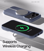 Dėklas Mercury Pure Magsafe Silicon Case Apple iPhone 17 Pro levandos pilka