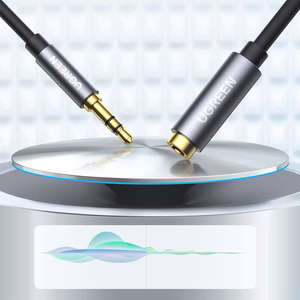 Ugreen AV118 10592 laidas 3.5 mm mini jack (kištukas) / 3.5 mm mini jack (lizdas) 1m - sidabrinis