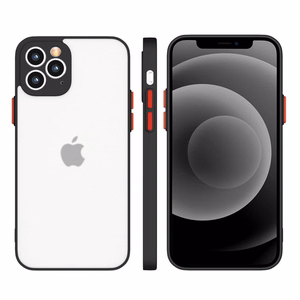 Milky Case silikoninis lankstus permatomas dėklas telefonui Samsung Galaxy A22 4G juodas