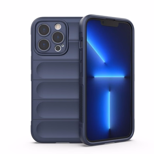 Чехол Magic Shield для iPhone 13 Pro гибкий бронированный тёмно-синий