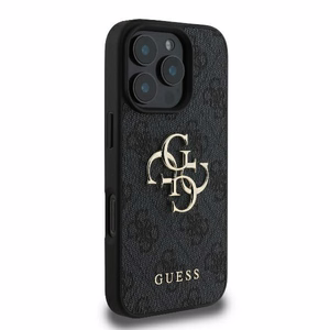 Guess 4G Didelio Logotipo dėklas iPhone 16 Pro Max - juoda