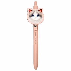 NIMMY rinkinys 2in1 užrašų knygelė + rašiklis BIG EYED PET 2.0 Katė rožinė