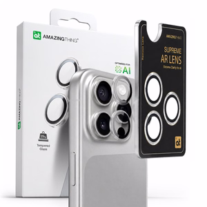 AmazingThing AR 3 objektyvų pilno stiklo skaidrus grūdintas stiklas iPhone 16 Pro / 16 Pro Max telefonui – permatomas