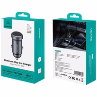 Automobilio įkroviklis USAMS CC321 Aluminium 30W PD USB-C tarnish