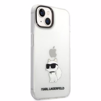 Karl Lagerfeld Ikonik Choupette dėklas telefonui iPhone 14 Plus - permatomas