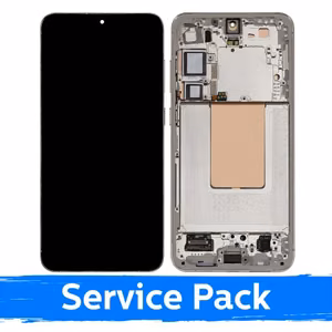 Ekranas skirtas Samsung S926 S24 Plus su rėmeliu / Amber Yellow / (Service Pack) +INCLUDING BATTERY