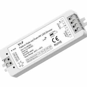 V1-F nuolatinės įtampos valdiklis, 12-48V, 1x 8A, Push-Dimm