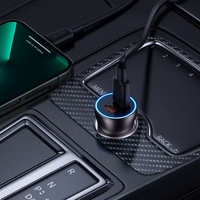 Automobilinis įkroviklis Baseus "Golden Contactor Pro" pilkas 40W (2xPD)