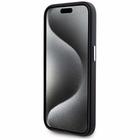 Karl Lagerfeld FW Metal Plate Magnetinis iPhone 15 Pro dėklas - juodas