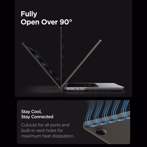 Spigen AirSkin dėklas, skirtas MacBook Pro 16" 2021 / 2023 / 2024 / 2025 / 2026 – pusiau skaidrus