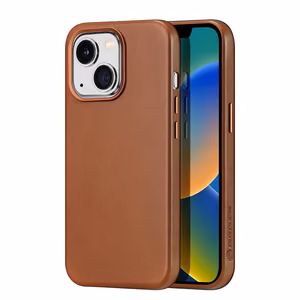 Dux Ducis Naples iPhone 14 Plus магнитный кожаный чехол MagSafe коричневый
