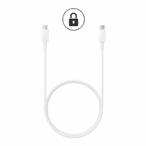 USB Kabelis Samsung EP-DN975BWE baltas "Type-C / Type-C" 100cm originalus (iki 5A)