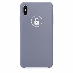 Чехол для телефона "Silicone Case" для Apple iPhone Xs Max / Levander Gray / в упаковке