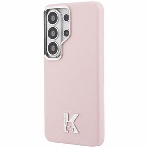Dėklas Karl Lagerfeld K Metal Logo MagSafe Samsung Galaxy S26 Ultra rožinis