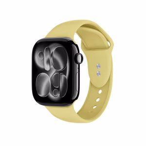Crong Liquid dirželis, skirtas Apple Watch 38 / 40 / 41 / 42 mm, šiaudų geltonas